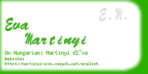 eva martinyi business card